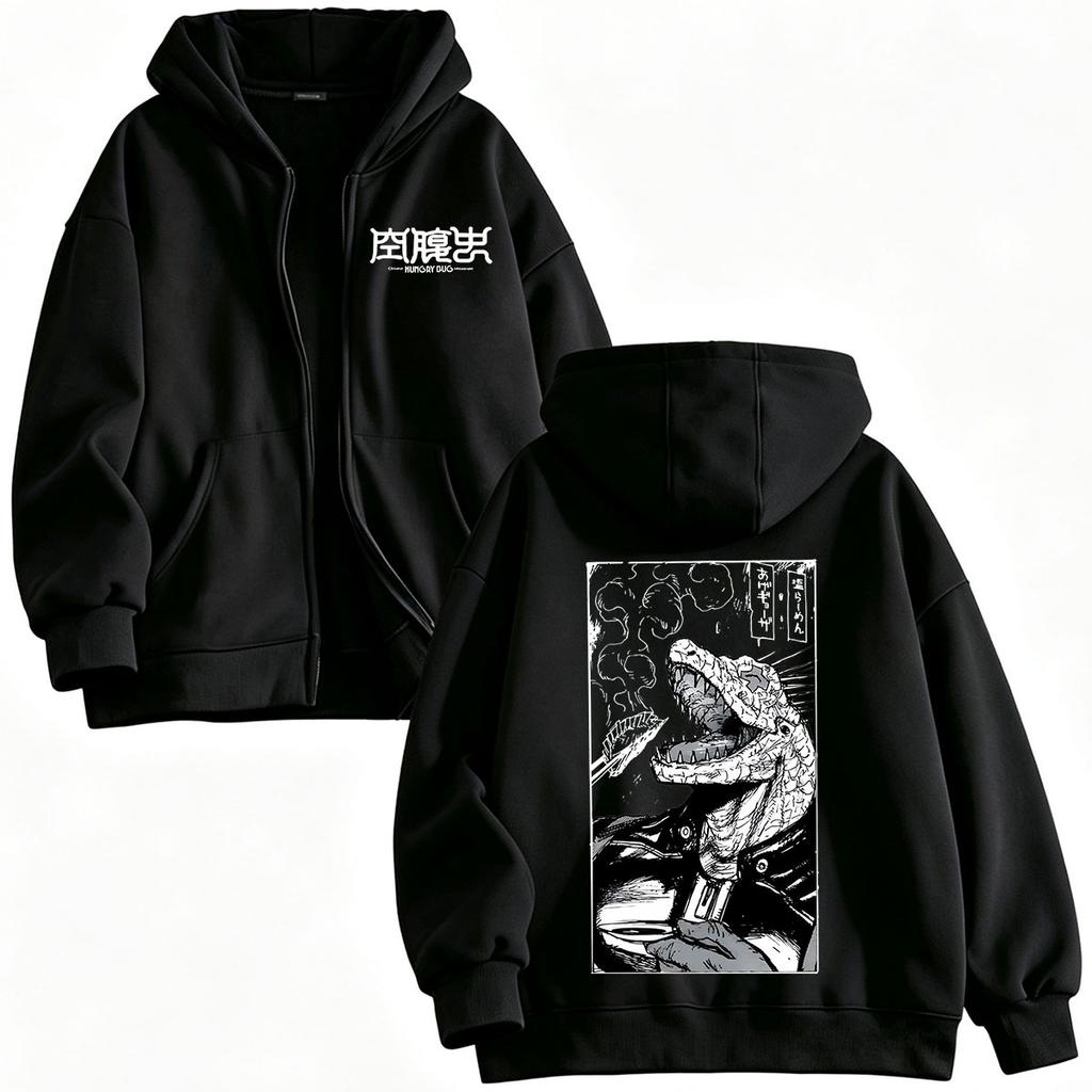 Anime Dorohedoro Hungry Bug Kaiman Zipper Hoodies Men Women Clothing Fashion Zip Up Hooded Sweatshirt Long Sleeves Jackets Caots