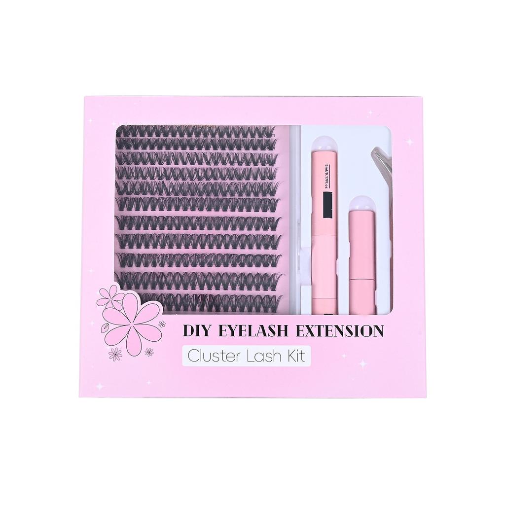 Набор накладных ресниц, сегментированные ресницы густые трехмерные длинные и удобные DIY большой емкости набор 1 мл