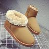 Ins Fashion High Quality Women Winter Snow Boots Plush Waterproof Warm Fur Female Ankle Boots Shallow Solid Rubber Women Boots