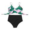 Женский сексуальный комплект бикини с принтом, купальный костюм с пуш-ап, купальник с высокой талией