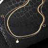2023 Новое модное ожерелье с подвеской в ​​виде звезды, женское элегантное очаровательное ожерелье, простое двухслойное ожерелье для девочек, подарок, декольте, подарочная цепочка на свитер