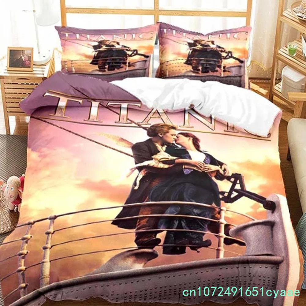 Movie Titanics Bedding Set Boys Girls Twin Queen Size Duvet Cover Pillowcase Bed Kids Adult Fashion Home Textileextile