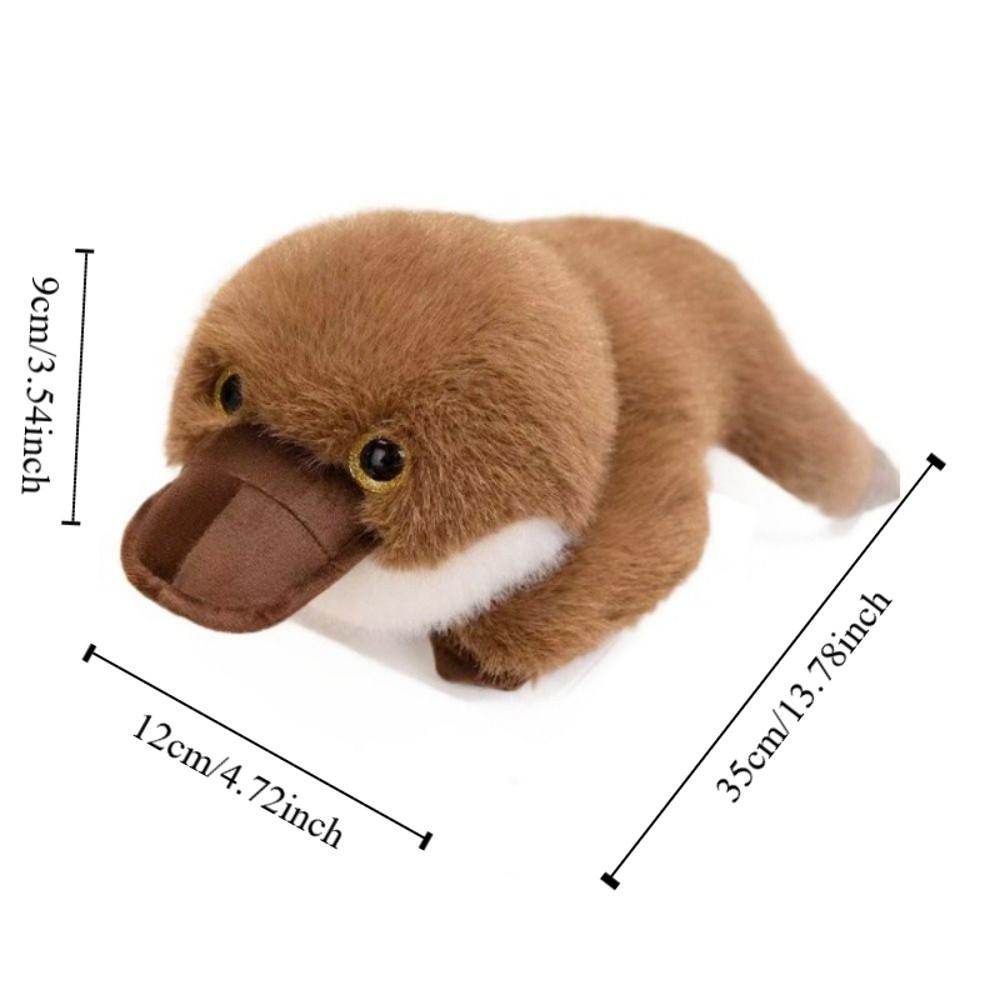 Super Soft Simulation Platypus Toy Fluffy Material Stuffed Animal Doll Christmas Gift