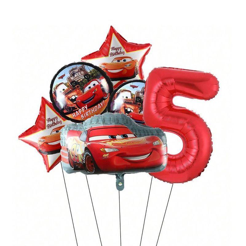 Aluminum Film Balloon Digital Birthday Set Racing Car Decoration Theme Children's Birthday Party Decoration
