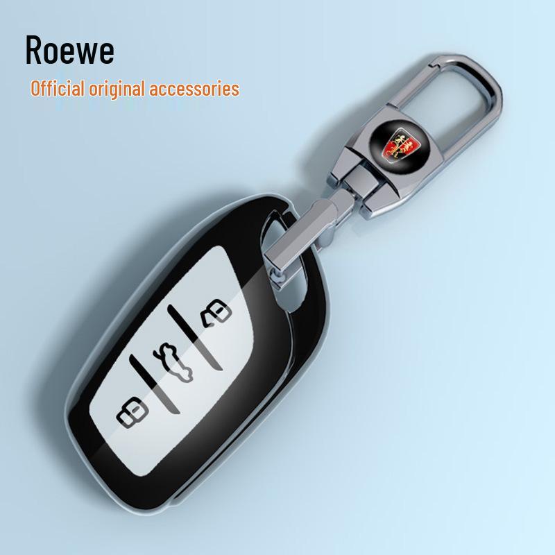 Roewe RX5 Plus Car Key Case with Full Wrap and Buckle for Men, Compatible with I6, Ei5, Clever, RX8, RX3 Models