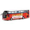 Simulated City Luxurious Sightseeing Bus Model Toy With Sound And Light Function