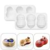 Food Grade Silicone Peanut Mousse Cake Mold 3-Cell Baking Mold New Chocolate Mold  Baking Tools