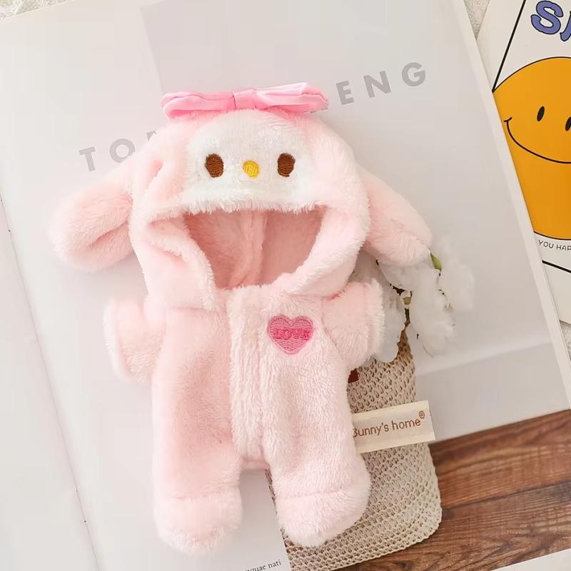 Одежда Лабубу для мини-плюшевой куклы-идола 15-17 см, комбинезоны «Акула Мелодия», аксессуары для косплея, сидячая поза, подарок для фанатов вечеринки