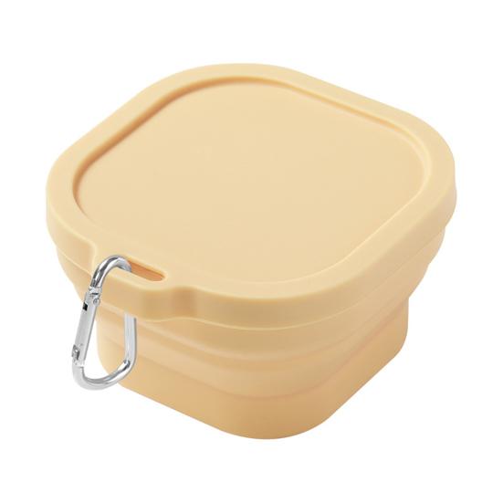 Складная силиконовая чаша 400/750 мл, складной контейнер для хранения продуктов с крышкой, герметичный ланч-бокс для кемпинга, пешего туризма, путешествий, пикника