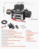 Electric Winch, 5400 kg Load Capacity, 12V DC Truck Winch with 9.1 mm x 26 m Steel Rope, Wireless & Wired Remote Control, Suitable for Towing SUV Jeep