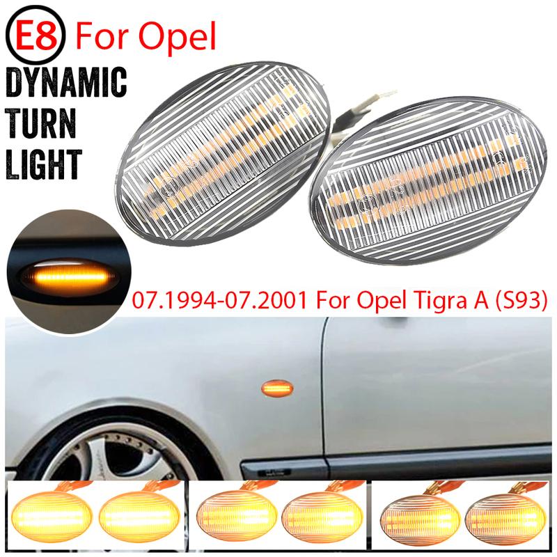 Dynamic Car Light LED Flashing Turn Signal Side Marker Lamp   09.2000-12.2009 For Opel Corsa C (X01)
