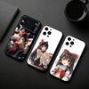 H-Hakurei Reimu T-Touhou Чехол для телефона iPhone 17pro, 16,15,14,13,12,11 X XR Plus,Другие Мягкий Черный Чехол