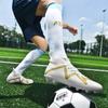 Soccer Shoes Men Anti-slip Outdoor Grass Training Breathable Lace-up Football Boots Long Spikes Lightweight Sports Shoes Men