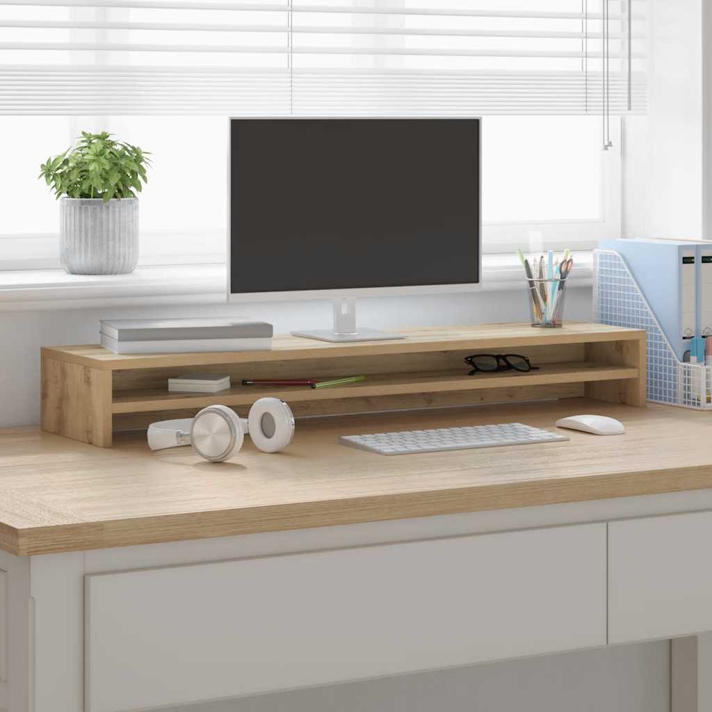 Vidaxl Podstawka Pod Monitor, Dąb Artisan, 100X24X13 Cm