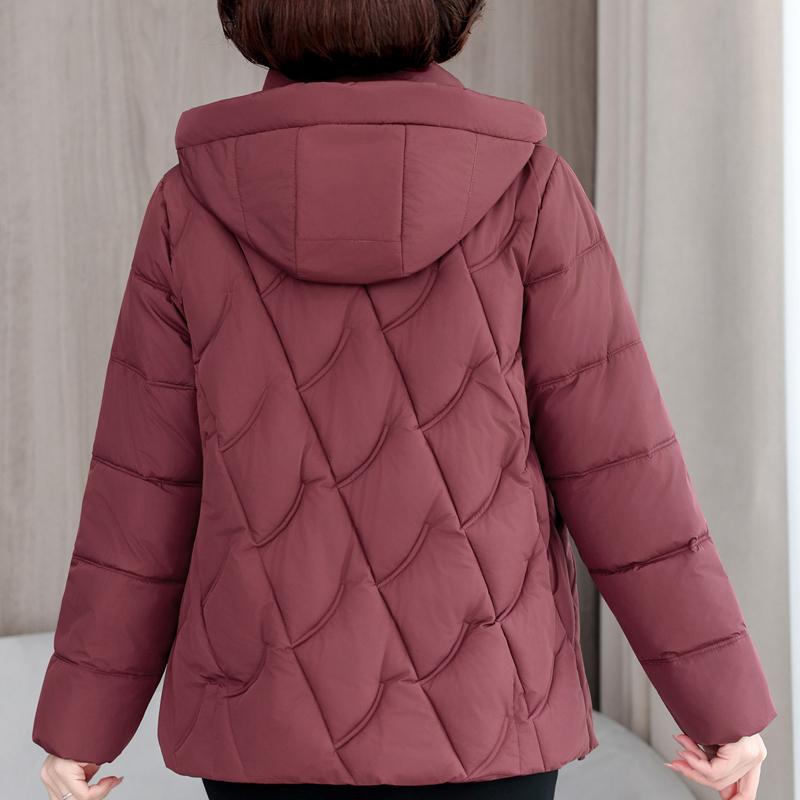 Женское модное пальто больших размеров L-5XL, зимние куртки с капюшоном, свободные, толстые, теплые, парки для женщин среднего возраста