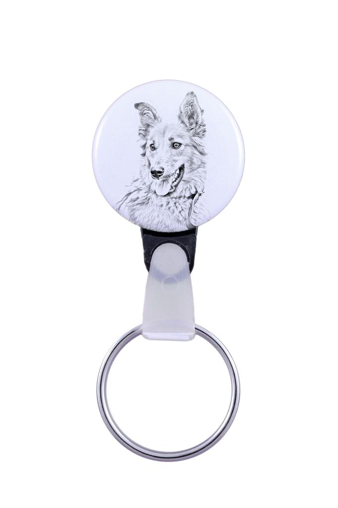 Basque Shepherd Dog, Basque Sheepdog - Keychain with a Dog Portrait, Pendant with the Brand's Own Art-Dog Graphics