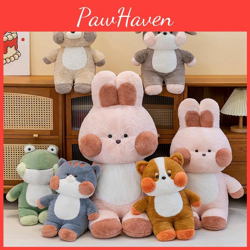 Adorable Plush Rabbit Bear Cartoon Animal Toy For Kids Cuddly Sleep Companion