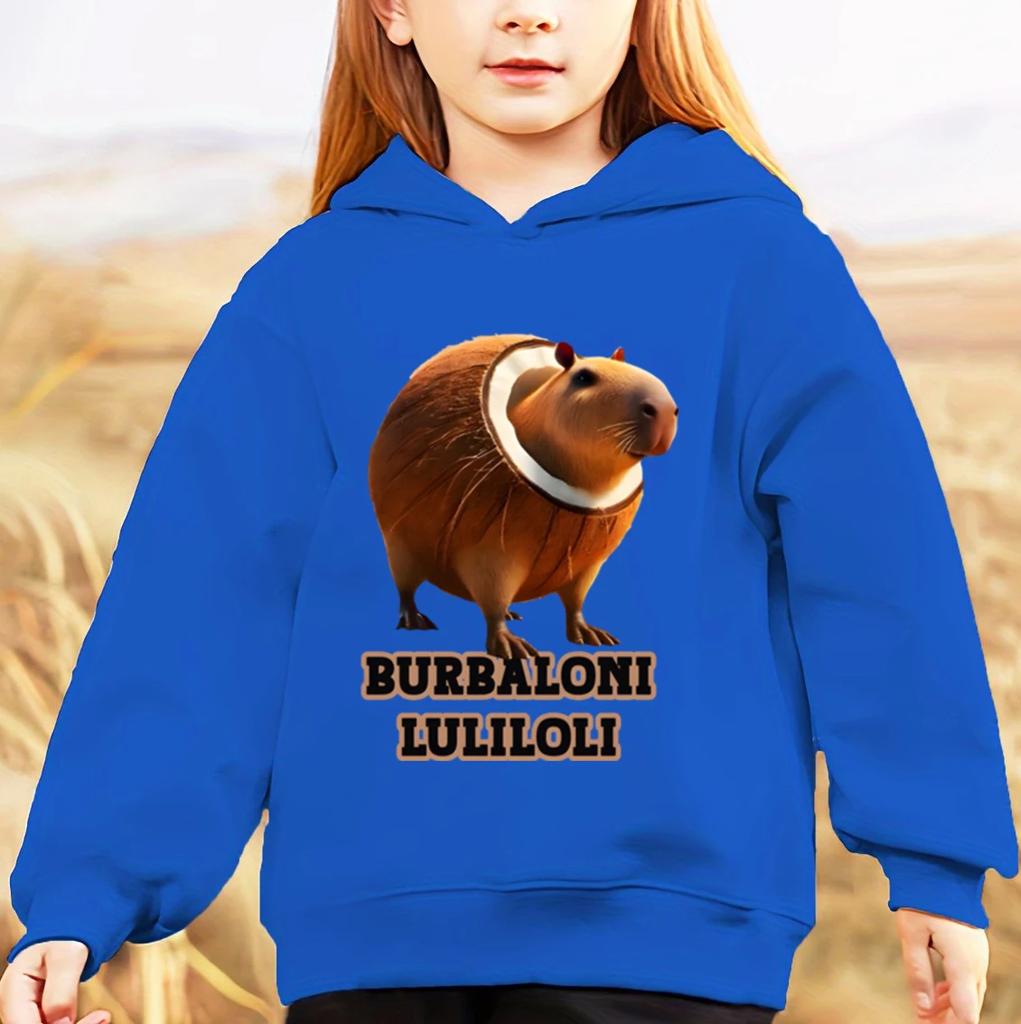 Burbaloni Luliloli Italian Brainrot Meme Hoodies Sweatshirt Boys Girls Funny Cartoon Hoodie Autumn Fashion Pullover Kids Clothes