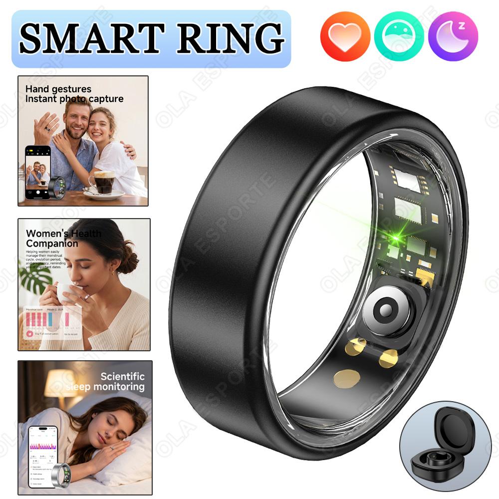Colorful Smart Ring Women Men Couple SmartRing Heart Rate Monitor Waterproof 100+Sport Modes Super Light Skin-friendly Wristring