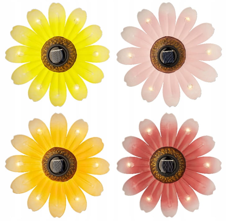 Solar flower LED 14x4cm decorative garden lamp