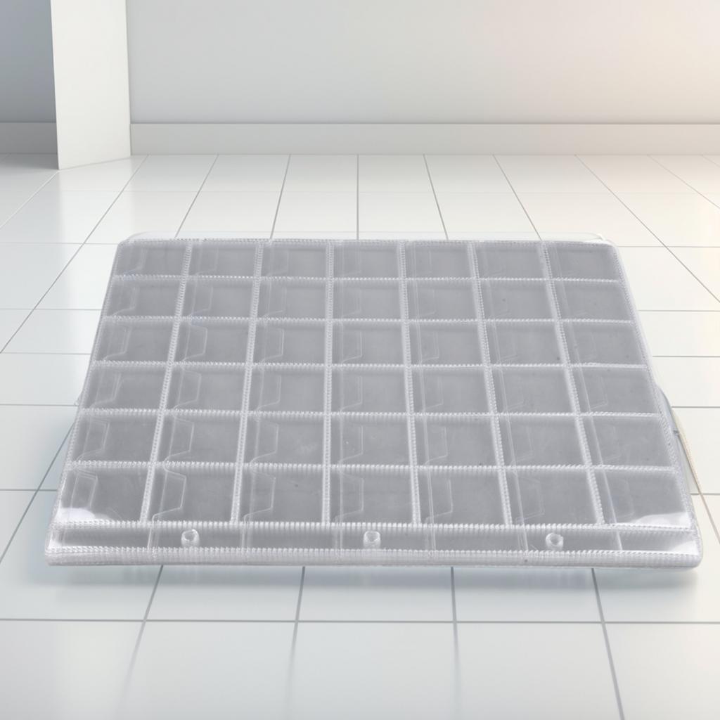 Хранение коллекции монет 10 прозрачных пластиковых листов-вкладышей 42 кармашка-держателя