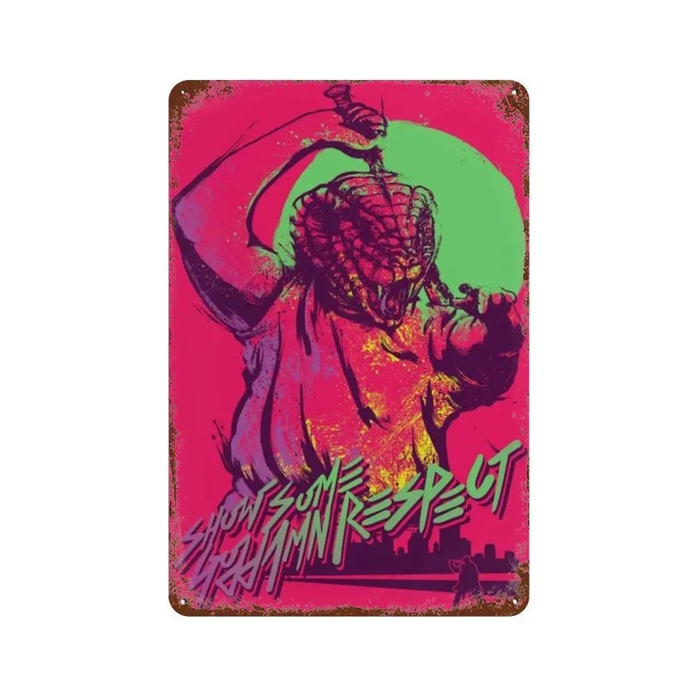 Постер Hotline Miami Горячие Классические Постеры Приключенческой Игры и Металлическая Жестяная Табличка Настенное Искусство Декорация Табличка Мужская Пещера Домашний Декор студия