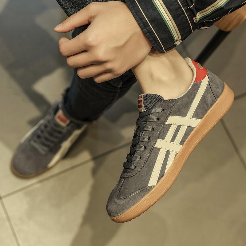 Genuine Leather Men Shoes Flat Casual Fashion Retro Training Shoes Outdoor Comfortable Athletics Sport Shoes Male Sneakers