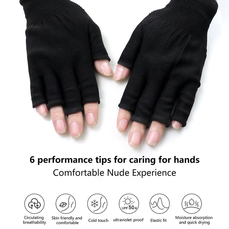 2 шт. Защитные перчатки от УФ-лучей, перчатки для ногтей, светодиодная лампа для ногтей, защита от УФ-излучения, перчатки для маникюра и дизайна ногтей