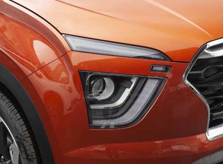 Современная крышка фары для Hyundai Creta (IX25) 2020: Прозрачный корпус и маска передней фары