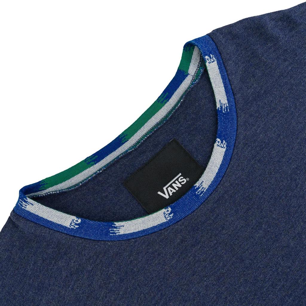 Vans Круглая горловина с буквенным принтом Винтажная футболка унисекс футболки темно-синие VN000H2U7UP