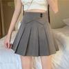 Женская плиссированная юбка с высокой талией Y2k, летняя повседневная кавайная клетчатая трапециевидная черная теннисная японская школьная форма, мини-юбки для девочек