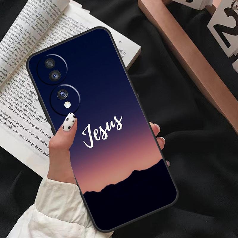 Стих из Христианской Библии Чехол с Иисусом Для Honor 70 50 90 Lite 8X 9X X6 X7 X8 X9 Honor X8a X9a X7a X6a Magic 5 Pro Чехол