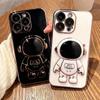 Для Redmi Note 13 12 Pro Samsung S25 S24 S23 S22 Plus Ultra A05 A06 A15 A14 A16 A35 A55 A73 3D Astronaut Kickstand Soft Full Lens Protective Phone Case