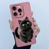 Cute Cartoon Cat Matte Shockproof Soft Silicone Phone Case For iPhone 15 Pro Max iPhone15 Plus 15Pro 15ProMax Bumper Cases Cover