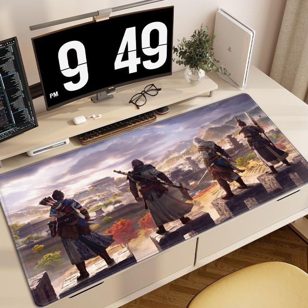 Игровой коврик для мыши Assassin's Creed Нескользящий Большой Коврик для мыши для ПК Аксессуар для геймера Размер коврика для мыши для киберспортивных клавиатур Подарок парню