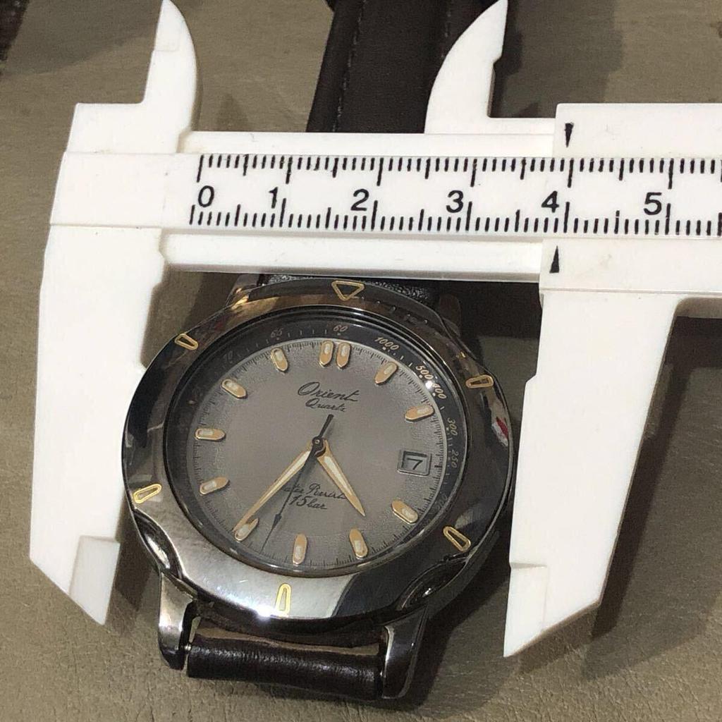 Б/у [Немедленное решение/Бесплатная доставка] ORIENT QUARTZ C7706F-50 водонепроницаемость 150M Мужские кварцевые часы Orient Б/у часы Много брендовых часов в списке