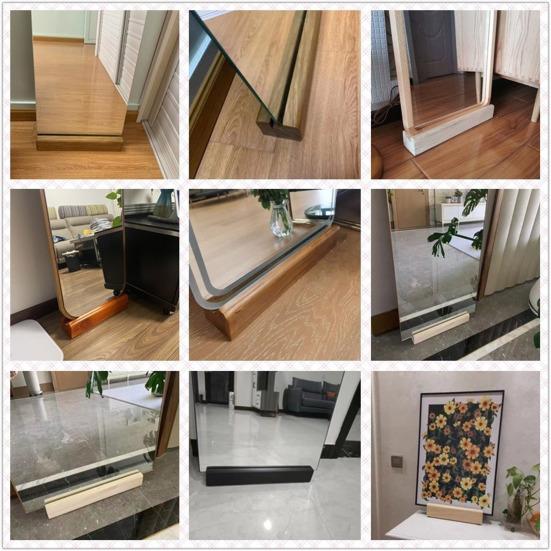 Full Length Mirror Base Sturdy Construction High Stability Universal Anti-Slip Floor Standing Mirror Stand