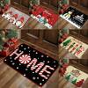 Рождественский Коврик-Добро Пожаловать Придверный Коврик Праздничный Нескользящий Коврик для Двери для Гостиной Спальни Кухни Прихожей Дома Сезонный Декор