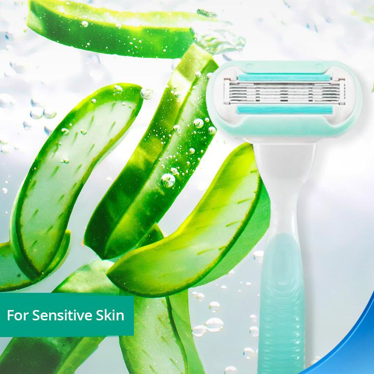 Gillette Женские лезвия для бритья Venus Aloe, бритва для удаления волос, эпилятор для бикини, бритвы для тела, подмышек, сменные бритвы
