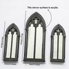 Rustics Window Frame Wall Decors Wooden Farmhouse Wall Art Decors Arched Cathedral Fake Window Home Decors for Entryway