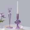 1 шт. подсвечники для чайных свечей для свадебного декора, фиолетовые, серые, коричневые, реквизит для ужина при свечах, 5 стилей
