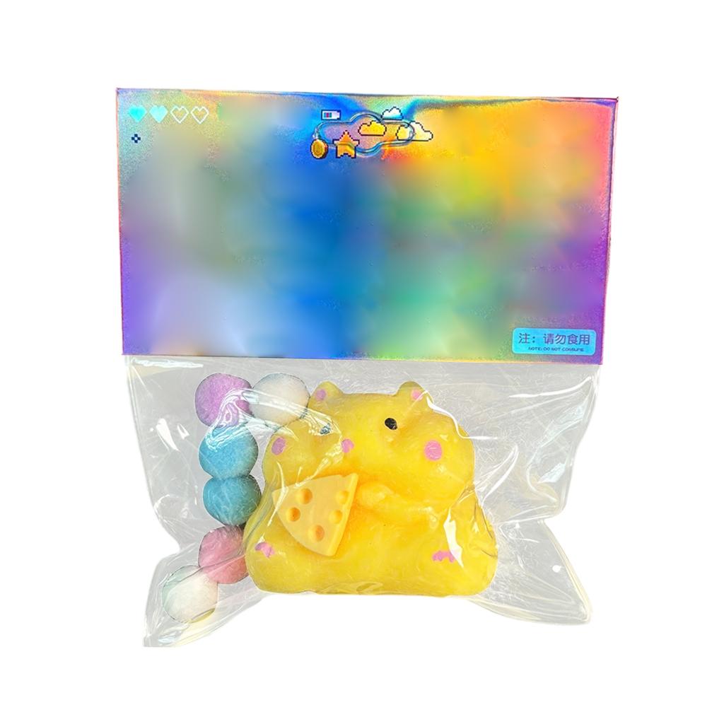 Colorful And Cute Hamster Cheese Toy, Stress-Relieving Slow Toy, Suitable As A Children's Gift.