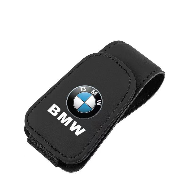 SQKR7 Car Sticker Premium Material Car Card Clip Wear Resistant Not Easy Loose Glasses Holder Practical Interior Storage Parts For BMW