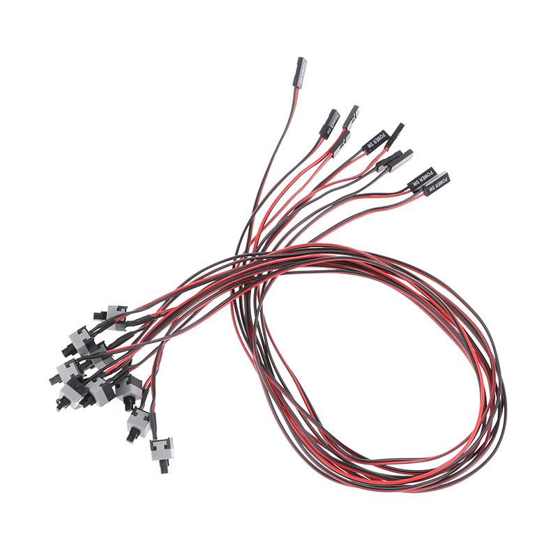 10 шт. 50 см Кабель переключателя кнопки питания для ПК Переключатели Сброс Компьютер Кнопка