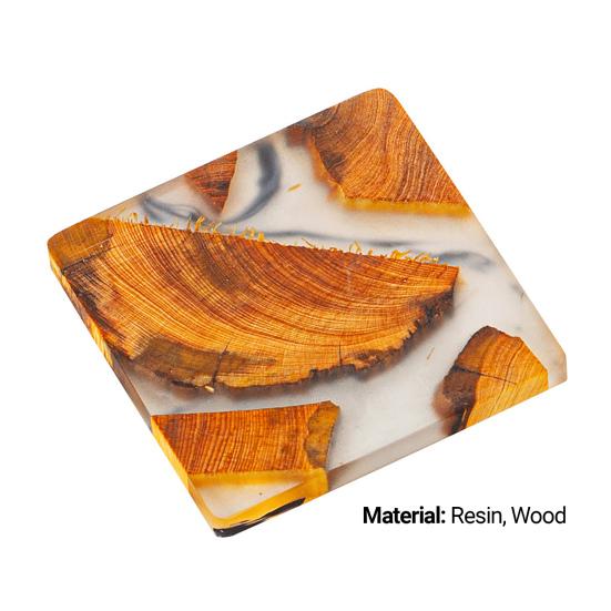 Подставка под чай в хорошем японском стиле, теплоизоляционная, из натурального дерева и смолы, держатель для чашки, креативная