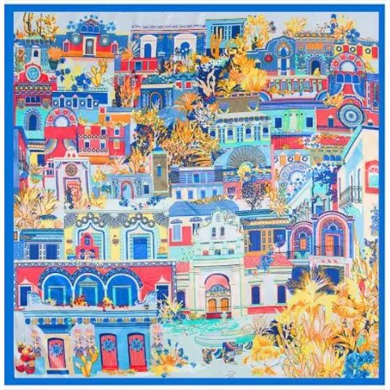 New Oil Painting Floral Print Women Silk Scarf Large Square Scarves Female Bandana Fashion Ladies Hijab Kerchief Scarves