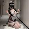 Sexy Lingerie Maid Uniform Cosplay Lace Sexy See-through Outfit Maid Lace Seduction Suit Nightdress Woman