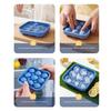 9-Compartment Covered Silicone Ice Cube Mold Dust-Proof Draining Design Ice Maker