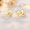 Women's Simple Hollow Heart-shaped Sweet Mini Love Small Earrings