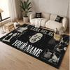 Custom Name Crystal Velvet Rug,Lana Del Rey Comfortable Anti Slip Floor Mat For Room Decoration